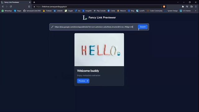 Fancy Link Previewer with React, Node, Express and tailwind CSS смотреть онлайн
