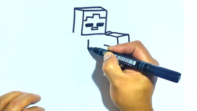 How to Draw Zombie Minecraft easy - Drawing Step by Step смотреть онлайн