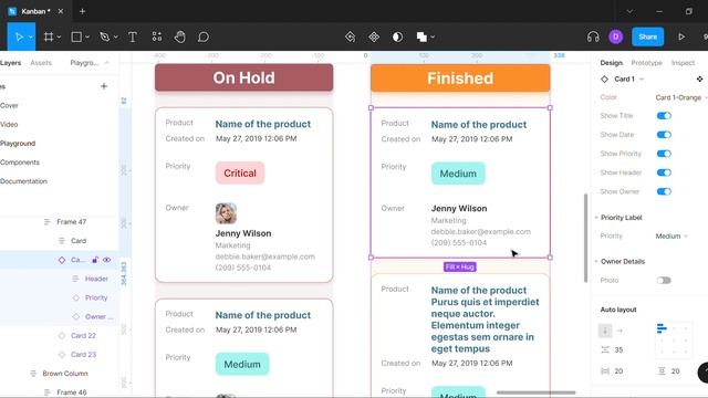 Figma Dynamic Kanban Board смотреть онлайн