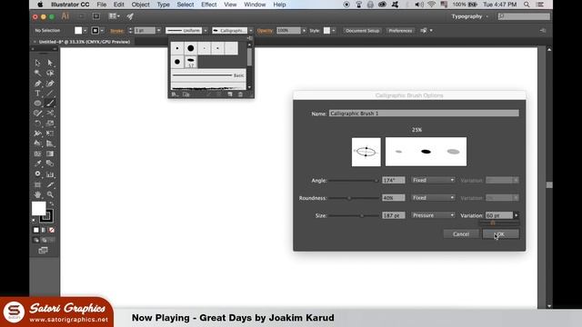 Illustrator Brush Settings Tutorial | Wacom Brush Settings | Satori Graphics смотреть онлайн