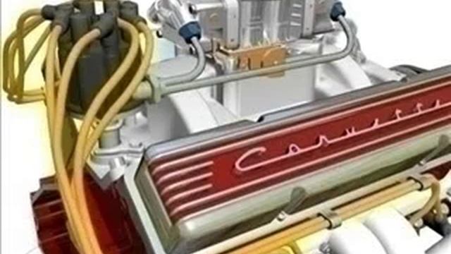 3D Model Chevrolet V8 Engine Review смотреть онлайн