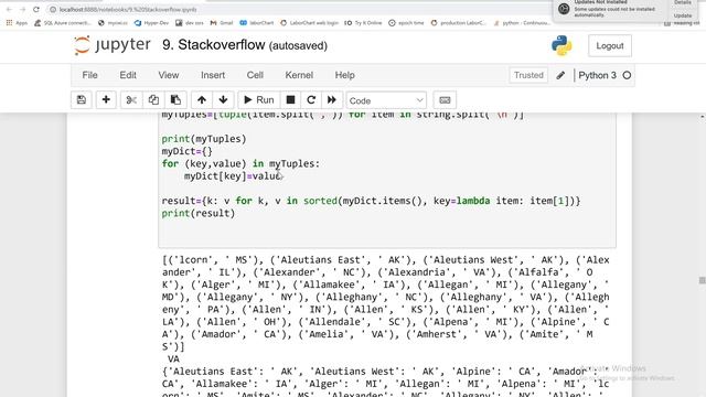 python - sorting a dictionary by values смотреть онлайн