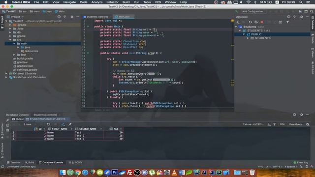 Создание и работа с базой данных H2 в Intelegi Idea в Mac OS смотреть онлайн