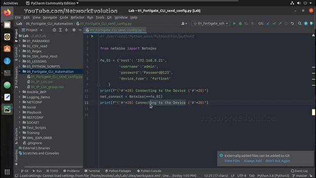 Fortigate CLI Automation Using Python : Tutorial Part 1/7 : How to send configuration using Netmiko смотреть онлайн