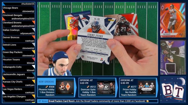 BreakTraders Break #308 - Phoenix Football Hobby - 1-Box Division Random - 2/13/2021