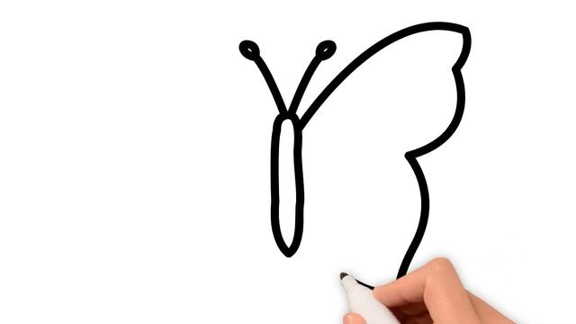 Butterfly Drawing | Easy drawing for kids смотреть онлайн