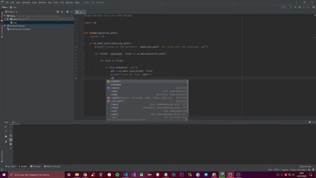 Find Specific File in a File System Path throught File Extension - PyCharm Python - Tutorial #42 смотреть онлайн