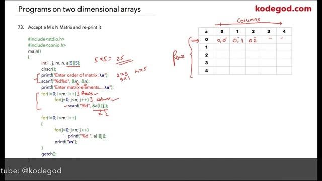 Module 13 - Lesson 2 ► Accept M x N matrix and reprint it [Learn Programming] смотреть онлайн