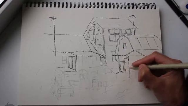 Видео урок - рисуем соседский дворик смотреть онлайн