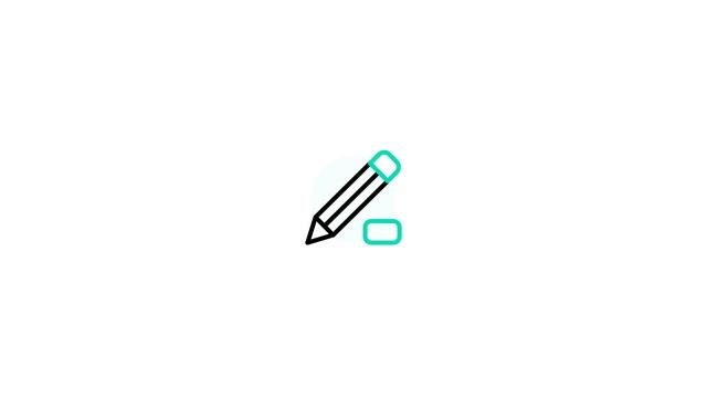 Pencil icon Lottie JSON animation смотреть онлайн