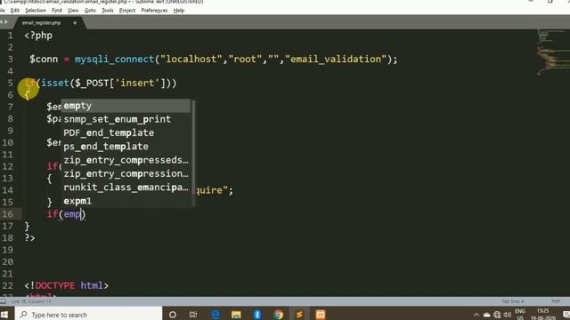 PHP Validation for Email ID || PHP email already exists validation смотреть онлайн