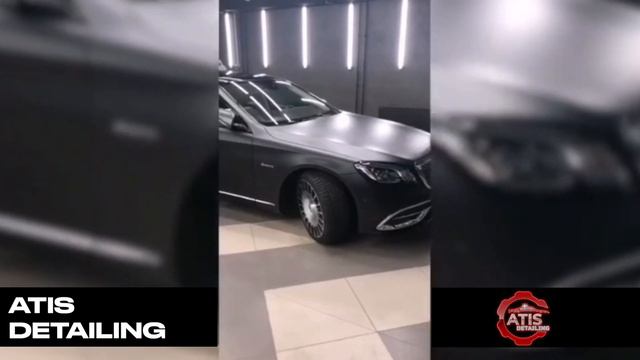 Перетяжка кузова автомобиля Мерседес Майбах в матовый полиуретан