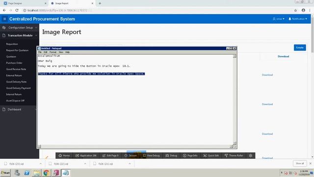 Hide Button in Oracle Apex 18.1 смотреть онлайн