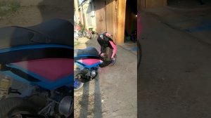 Покраска скутера балончиками, вид имеет)
