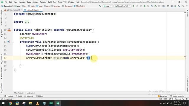 Creating Spinner or drop down list box in Android смотреть онлайн