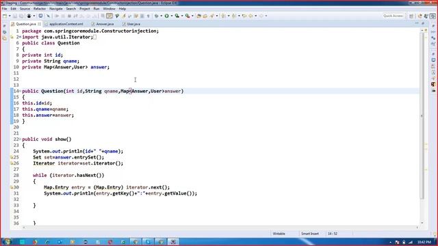 Constructor Injection with Non-String Map (having dependent Object) In Java Spring In Hindi смотреть онлайн