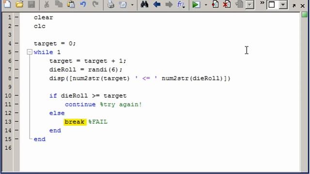 MATLAB Break and Continue смотреть онлайн