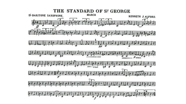 The Standard of St.George March (Kenneth J. Alford) - E-flat Baritone Saxophone смотреть онлайн