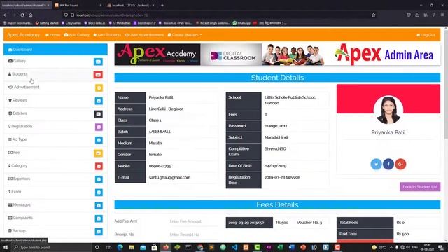 School Managment Project In PHP , MYSQL , BOOTSTRAP 4 With Front End, Admin Login , Student Login смотреть онлайн