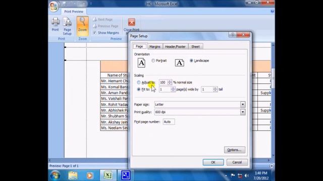 Print Preview & Print, MS Excel F.Teacher - 12 смотреть онлайн