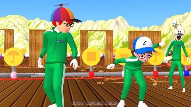 Squid Game (오징어 게임) - Scary Stranger 3D Face Honeycomb Candy Shape Challenge - Scary Teacher 3D Gam смотреть онлайн
