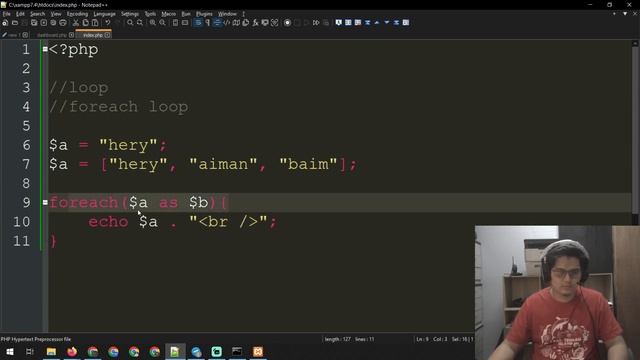 belajar php part 10 - foreach loop смотреть онлайн