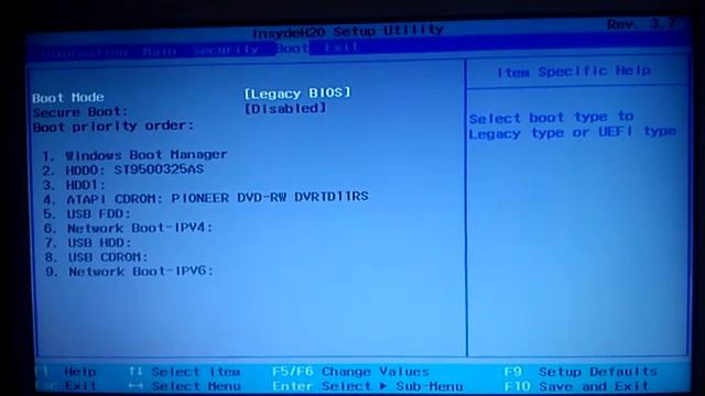 Ноутбук Packard Bell EasyNote LV(LG80) Установка Windows 7 вместо Windows 8