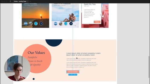 Landing Page Design Process in Figma: Our Values – Part 5 смотреть онлайн