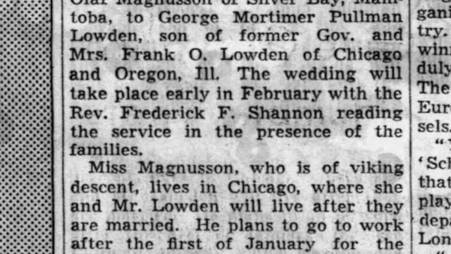 George Pullman Lowden Marries Sigrun Magnusson in 1935 смотреть онлайн