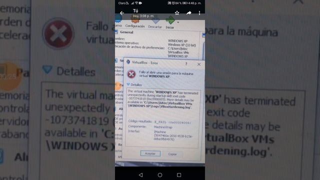 error inicio 0x80004005 virtual box 6.0 en Windows 10 смотреть онлайн