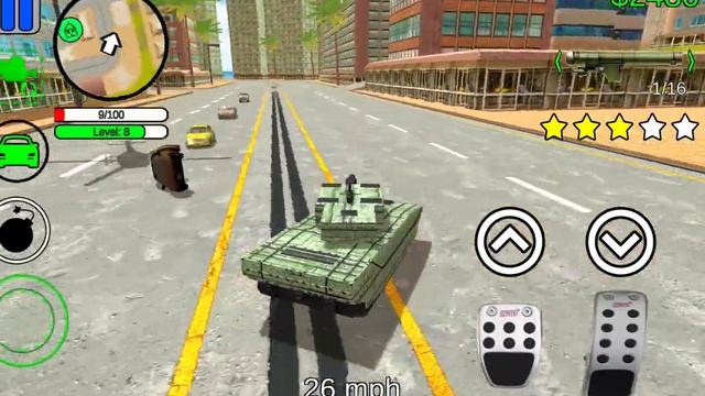 Real Gang Theft Vice Action Army Tank and Helicopter Open World Simulator - Android Gameplay. смотреть онлайн