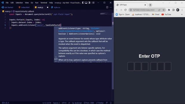 OTP/PIN Input Field Using HTML, CSS & JavaScript. смотреть онлайн