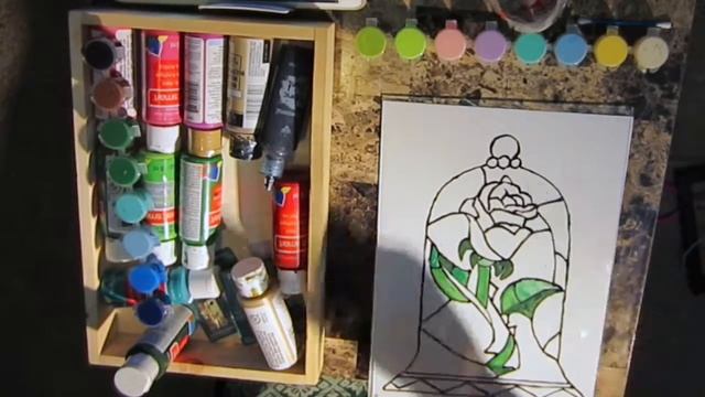 DISNEY DIY - Beauty and the Beast ~ Rose Stained Glass Box! Tutorial смотреть онлайн
