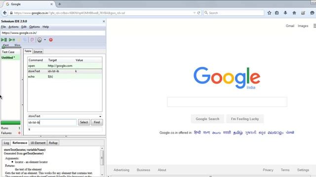 Selenium IDE storeText command смотреть онлайн