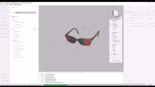 3D Scanning A Pair of Glasses with Artec Space Spider смотреть онлайн