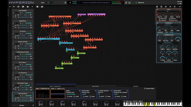 Hyperion Synth Does FM (example with 48 operators) смотреть онлайн