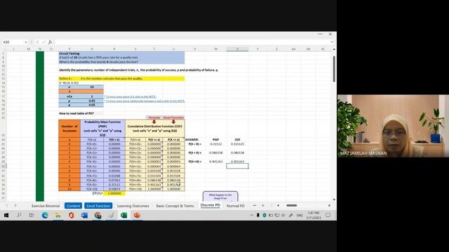 Binomial Probability Distribution Using Excel смотреть онлайн