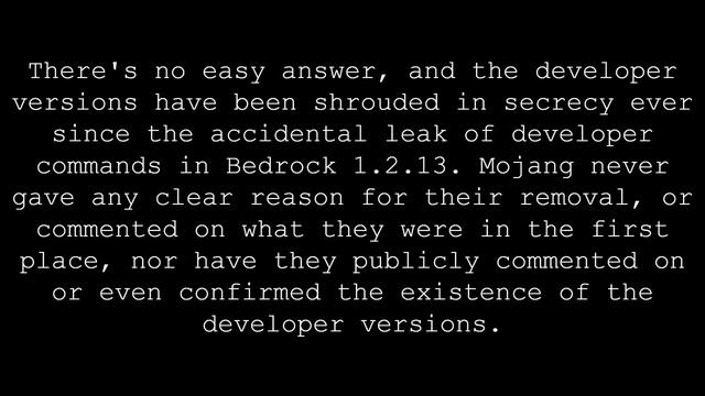 Minecraft Bedrock Developer Mode - Minecraft Bedrock is Hiding a Secret.mp4 смотреть онлайн