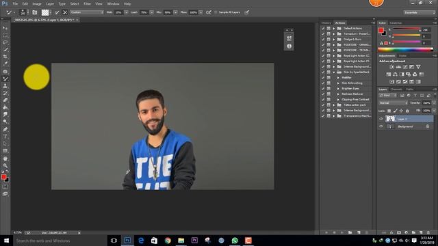 Background Color changing in Easy way in Photoshop in Urdu \ Hindi смотреть онлайн