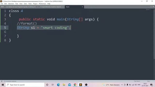 Live Session On Java Programming Day-12 (String method) смотреть онлайн