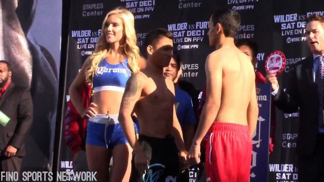 Mark Anthony Barriga vs Carlos Lucina weigh in & face off смотреть онлайн