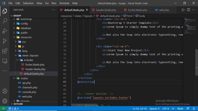 Laravel 8 in Tamil - 14 - How to create Blade layout ? смотреть онлайн