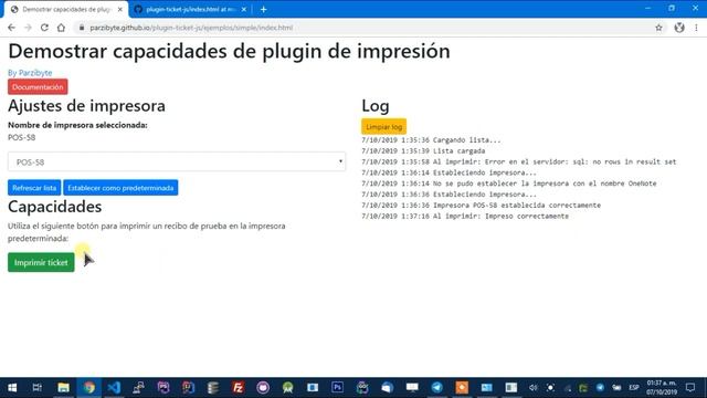 Plugin para imprimir tickets con JavaScript e impresora térmica смотреть онлайн