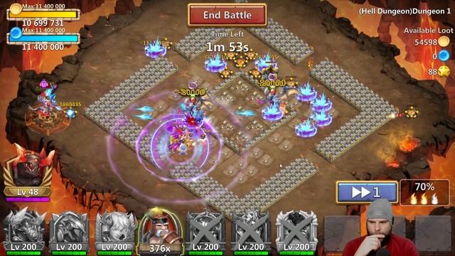 New Hell Dungeon | Cleared all the way | Castle Clash смотреть онлайн