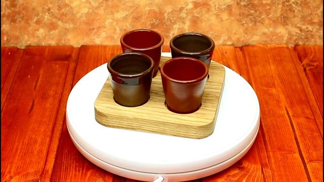 Стопки (шоты) из глины "Трапеция" (4 шт) смотреть онлайн
