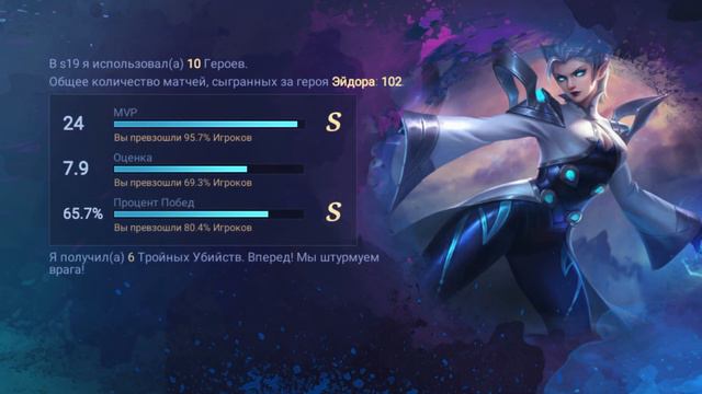 Mobile Legends: Bang Bang конец сезона... Результаты Твин S19/ Эйдора- снайпер😎 смотреть онлайн