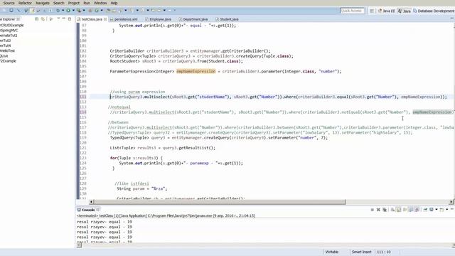JAVA ORM - (ders 12) JPQL , HQL part 3 ( Criteria API JPQL) смотреть онлайн