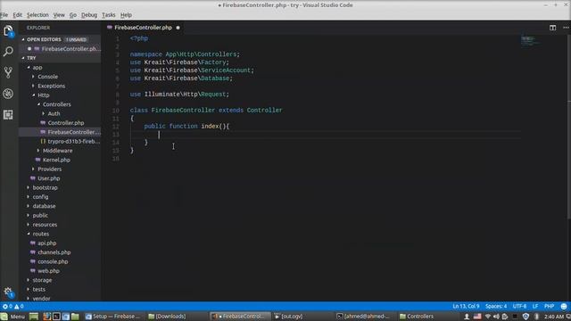 php firebase sdk with laravel 5.4 смотреть онлайн