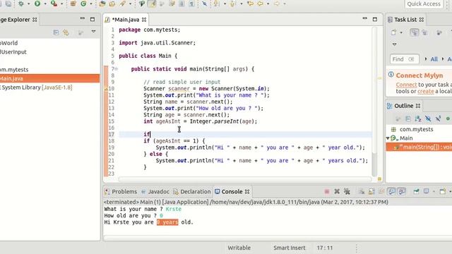 read user input in java смотреть онлайн