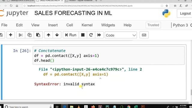 Sales Forecasting Machine Learning - Concatenation In Pandas смотреть онлайн